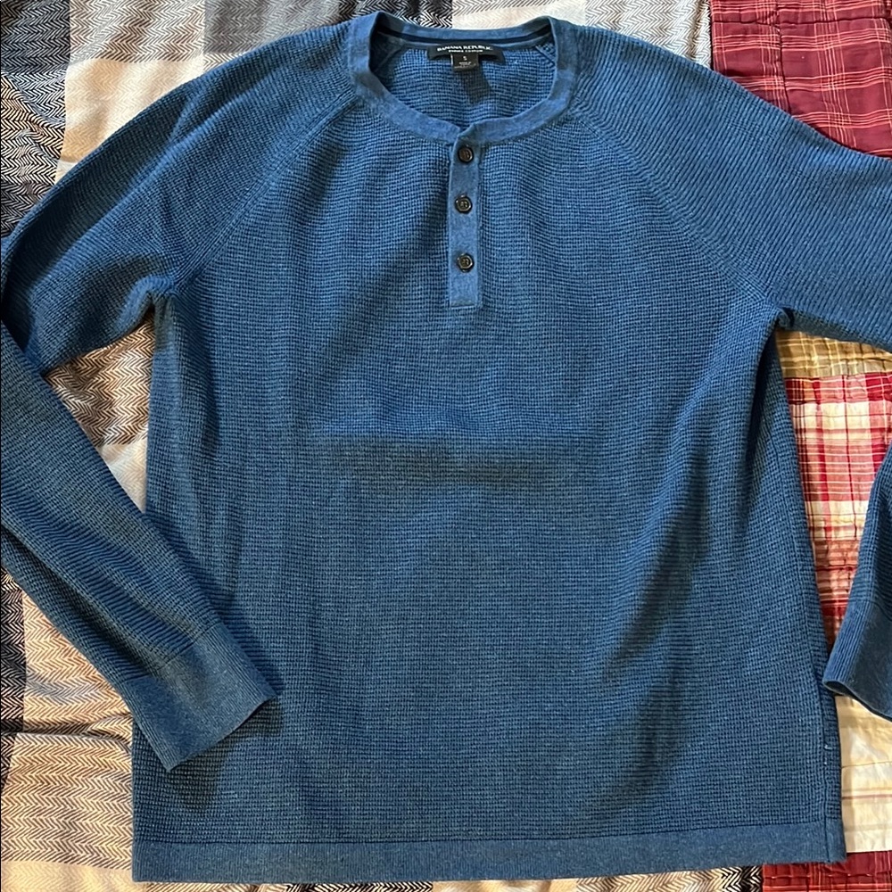Banana Republic Blue Supima Cotton Top